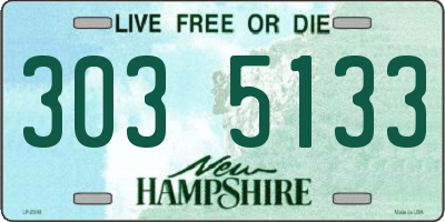 NH license plate 3035133