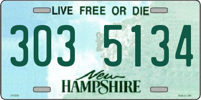 NH license plate 3035134