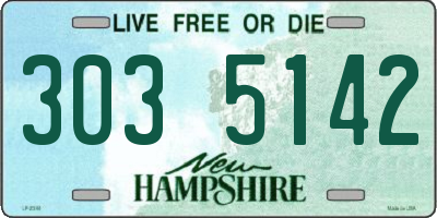 NH license plate 3035142