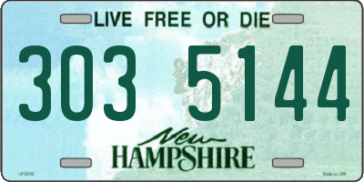 NH license plate 3035144