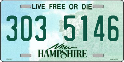 NH license plate 3035146