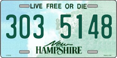 NH license plate 3035148