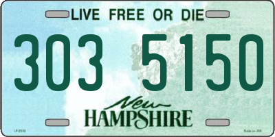 NH license plate 3035150