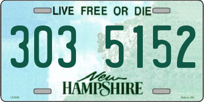NH license plate 3035152
