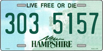 NH license plate 3035157