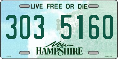 NH license plate 3035160