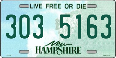 NH license plate 3035163