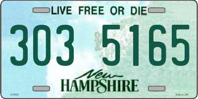 NH license plate 3035165
