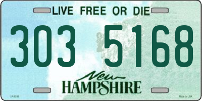 NH license plate 3035168