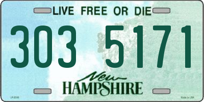 NH license plate 3035171