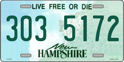 NH license plate 3035172
