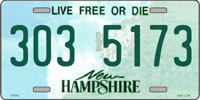 NH license plate 3035173