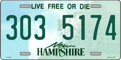 NH license plate 3035174