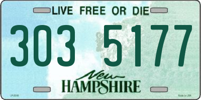 NH license plate 3035177