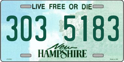 NH license plate 3035183