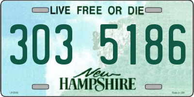 NH license plate 3035186