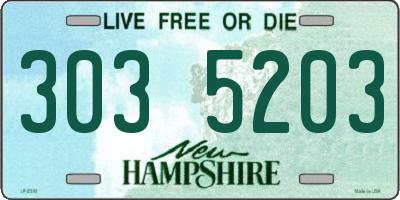 NH license plate 3035203