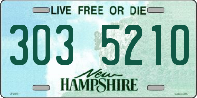 NH license plate 3035210