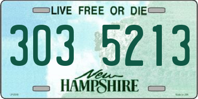 NH license plate 3035213