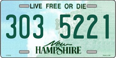 NH license plate 3035221