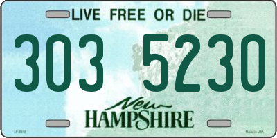 NH license plate 3035230