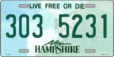 NH license plate 3035231