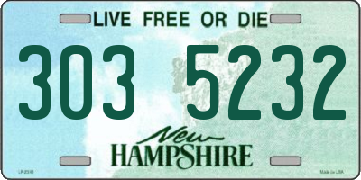 NH license plate 3035232