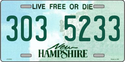 NH license plate 3035233