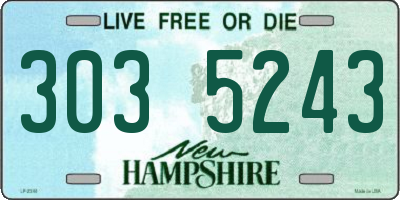NH license plate 3035243