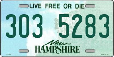 NH license plate 3035283