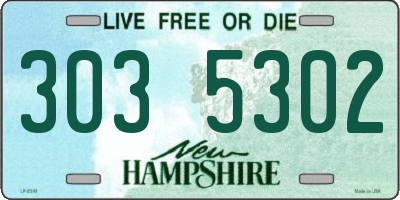 NH license plate 3035302
