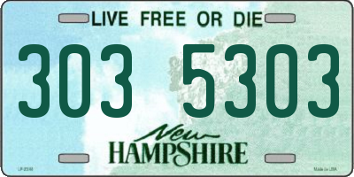 NH license plate 3035303