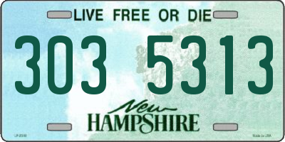 NH license plate 3035313