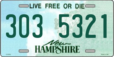 NH license plate 3035321