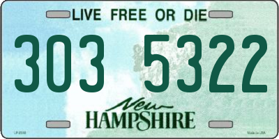 NH license plate 3035322