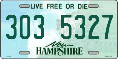 NH license plate 3035327