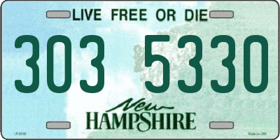 NH license plate 3035330