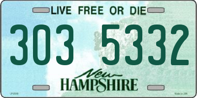 NH license plate 3035332