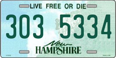 NH license plate 3035334