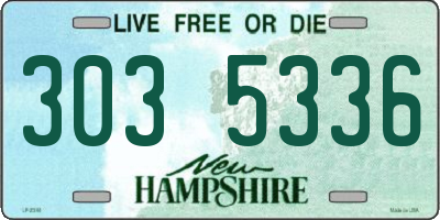 NH license plate 3035336