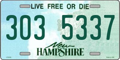NH license plate 3035337