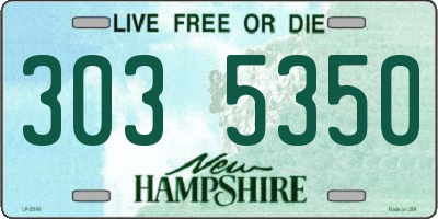 NH license plate 3035350