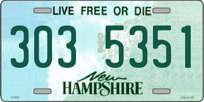 NH license plate 3035351