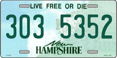 NH license plate 3035352