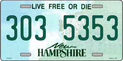 NH license plate 3035353