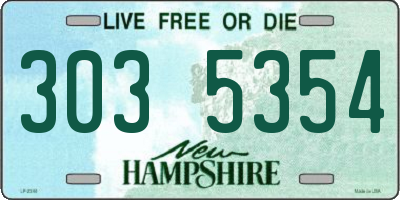 NH license plate 3035354