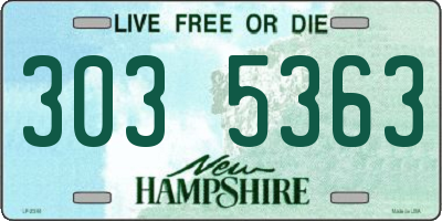 NH license plate 3035363