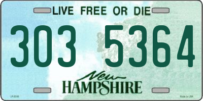 NH license plate 3035364
