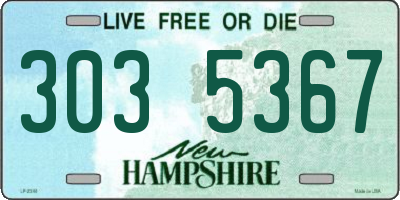 NH license plate 3035367
