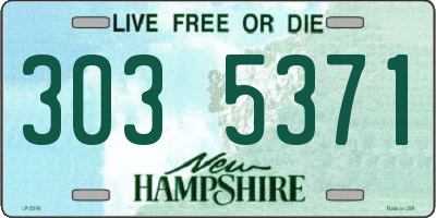 NH license plate 3035371